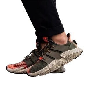 Adidas Prophere Sneakers Trace Olive Solar Red Green Orange Men's Size 5 AQ0509